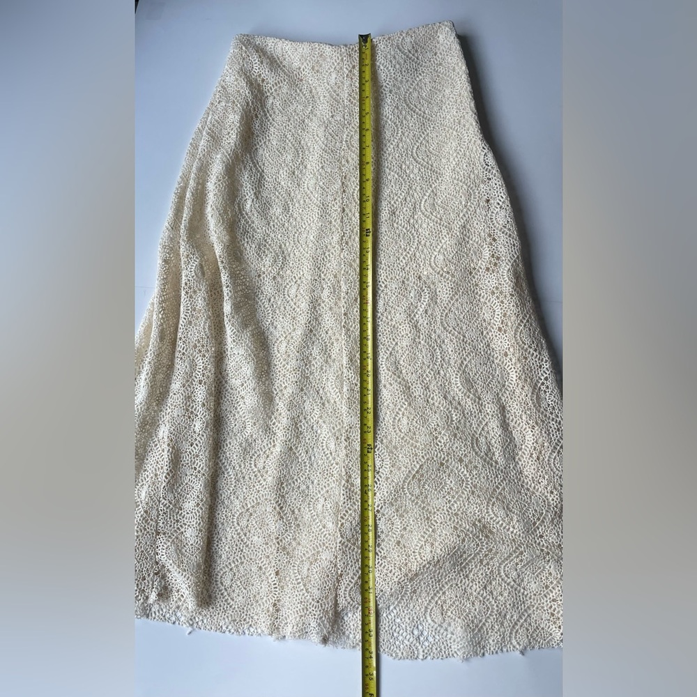 ZARA ECRU GUIPURE LACE
LAYERED A-LINE LONG SKIRT bloggers favourite - Picture 10 of 13